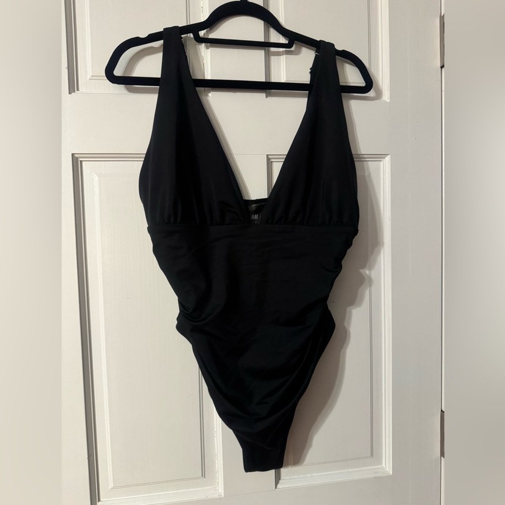 H&M Black One-Piece Swimsuit Women’s Size Large